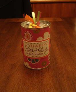 Gifts in a can, recycled cans